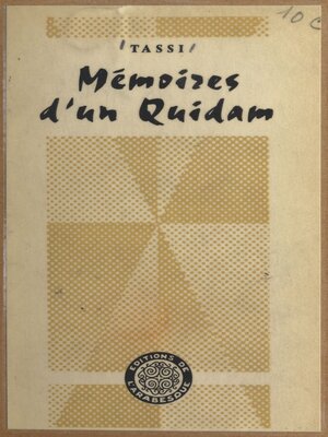 cover image of Mémoires d'un quidam